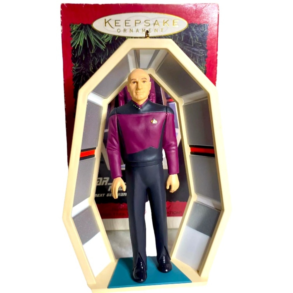 Vintage Star Trek Captain Jean-Luc Picard Keepsake Ornament 1995 Hallmark